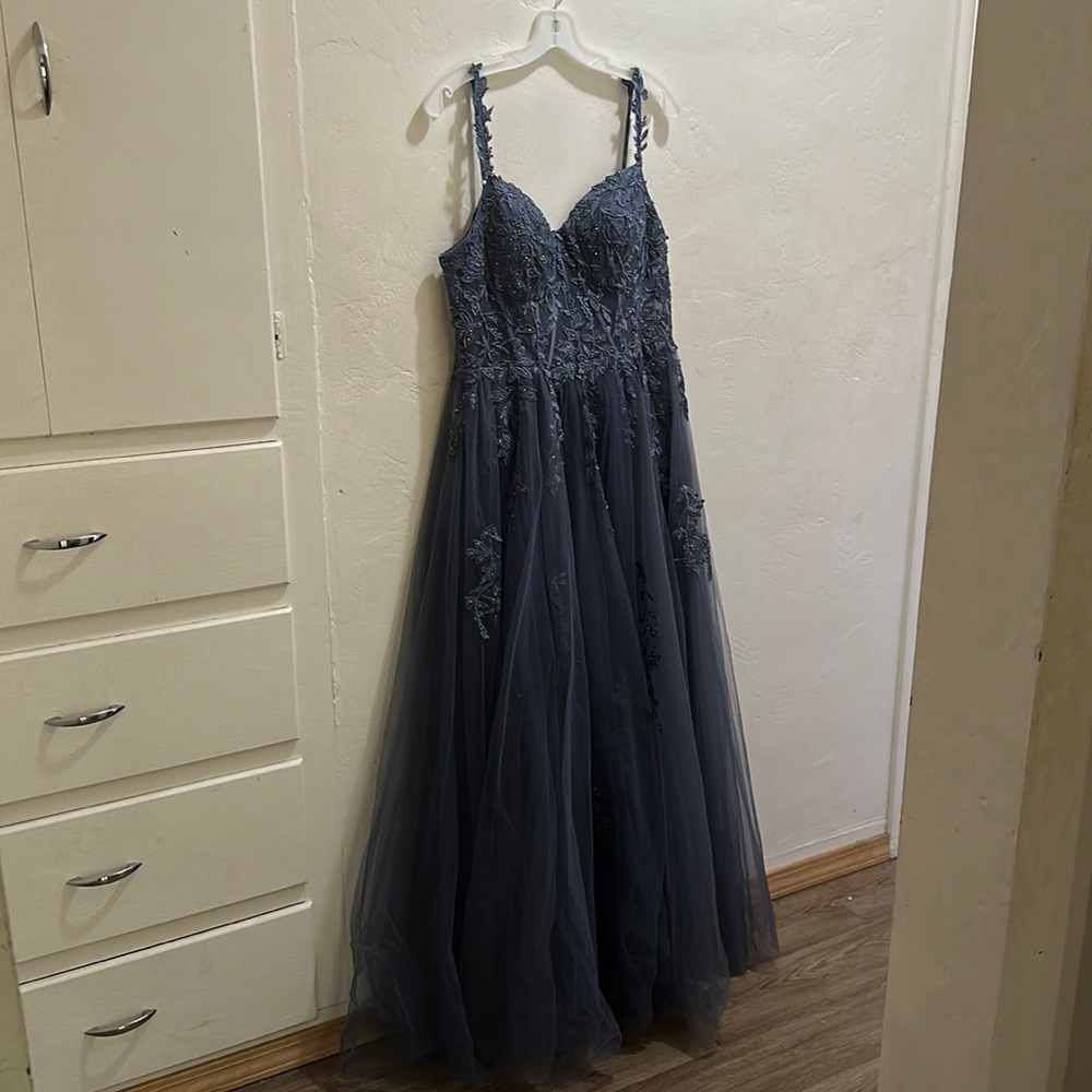 Blue sparkly dress perfect for dances or any occasion